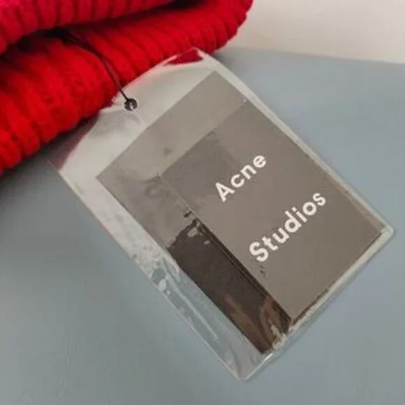Acne Studios Bright Red Kids Hat display picture 2
